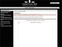 Tablet Screenshot of criminaltrackeralert.org
